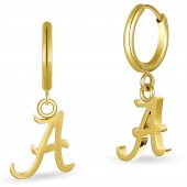 GOLD PLATED ALABAMA HUGGIE HOOP EARRING