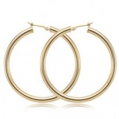 GOLD PLATED STERLING SILVER  HOOP EARRINGS