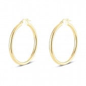 GOLD VERMEIL 35MM LOOP EARRINGS
