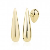 GOLD VERMEIL REVERSIBLE DROP EARRINGS