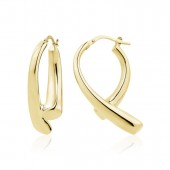 GOLD VERMEIL X HOOP EARRINGS