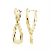 GOLD VERMEIL TWIST HOOP EARRINGS