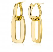 GOLD VERMEIL GEOMETRIC DROP EARRINGS