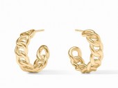 JULIE VOS GOLD PLATE DOLCE HOOP GOLD EARRINGS