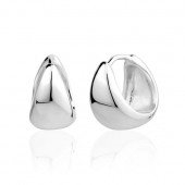 STERLING SILVER TAPERED HUGGIE EARRINGS