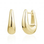 GOLD PLATED WEDGE RECTANGLE HUGGIES