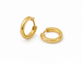 STERLING SILVER GOLD PLATED 10MM SQUARE EXTRA SMALL HOOP EARRINGS