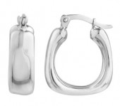 STERLING SILVER SQUARE HOOP EARRINGS