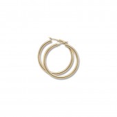 14K Yellow Gold Medium Hoop 3X40Mm