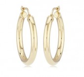 14K YELLOW GOLD TUBE EARRINGS