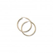14K YELLOW GOLD TUBE HOOP EARRINGS