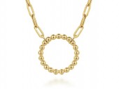 14K YELLOW GOLD BUJUKAN CHAIN WITH CIRCLE