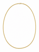 14K YELLOW GOLD 3-3.1MM SOLID GLITTER CHAIN