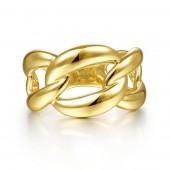14K YELLOW GOLD CHAIN LINK RING