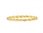 14K YELLOW GOLD TWISTED ROPE RING
