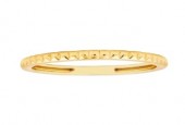 14K YELLOW GOLD FACET CUT OUT BAND RING