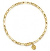 14K YELLOW GOLD PAPERCLIP BRACELET