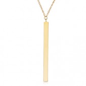 14K BAR DROP NECKLACE