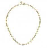 14K Yellow Gold 17 Inch Paperclip Chain