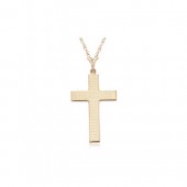 14K YELLOW GOLD POLISHED CROSS