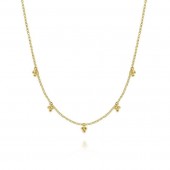 14K YELLOW GOLD BUJUKAN DROPLET NECKLACE