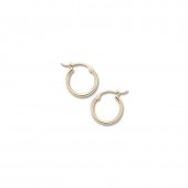 14K YELLOW GOLD TUBE HOOP EARRINGS