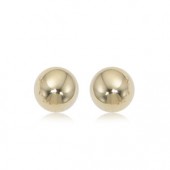 14K Yellow Gold 8Mm Ball Earrings