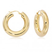 14K YELLOW GOLD CHUBBY HOOP EARRING