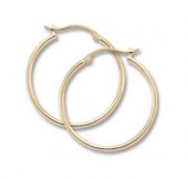 14K YELLOW GOLD 1.5X25MM TUBE HOOP EARRING