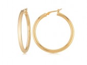 14K YELLOW GOLD HOOP EARRINGS