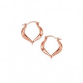 14K  ROSE GOLD HEART SHAPE SHELL EARRINGS
