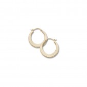 14K YELLOW GOLD FLAT HOOP EARRINGS