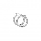 14K WHITE GOLD TUBE EARRINGS