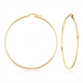 14K YELLOW GOLD HOOP EARRINGS