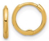 14K Yellow Gold Hinged Hoop Earring 10mm