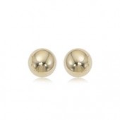 14K YELLOW GOLD BALL EARRINGS 7mm