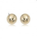 14K Yellow Gold 10Mm Ball Earrings