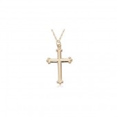 14K YELLOW GOLD FANCY CROSS