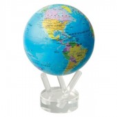 SPINNING POLITICAL MAP GLOBE WITH ACRYLIC BASE 4.5 INCHES