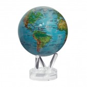 SPINNING RELIEF MAP GLOBE 4.5 INCHES WITH ACRYLIC BASE
