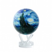 SPINNING VAN GOGH STARRY NIGHT GLOBE 4.5 INCHES WITH ACRYLIC BASE