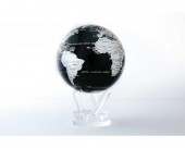 BLACK & SILVER 4.5 inch GLOBE WITH ACRYLIC BASE
