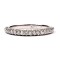 Palladium Three Sided Diamond Pave Wedding Ring