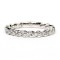 18K White Gold Twisted Diamond Wedding Ring