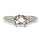 18K White Gold Vintage Style Semi-Mount Engagement Ring