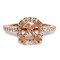 Rose Gold Diamond Halo Semi-Mount Engagement Ring