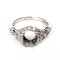 18K White Gold Saturn Vintage Style Diamond Engagement Ring Mounting