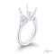 Platinum 0.55 CTW Diamond Semi Mount Engagement Ring
