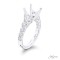 Platinum 1.58 CTW Diamond Semi Mount Engagement Ring