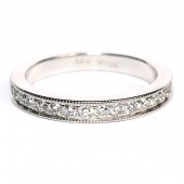 14K White Gold Diamond Wedding Ring